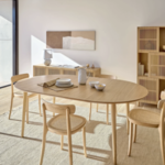 Eettafel Kave Home, Oqui | Uitschuifbaar | Rond | Eiken, Bruin